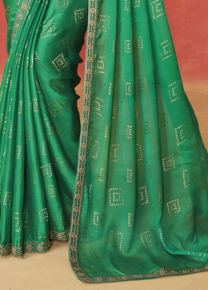 Green Chiffon Silk Saree With Blouse Piece Sale Amazon