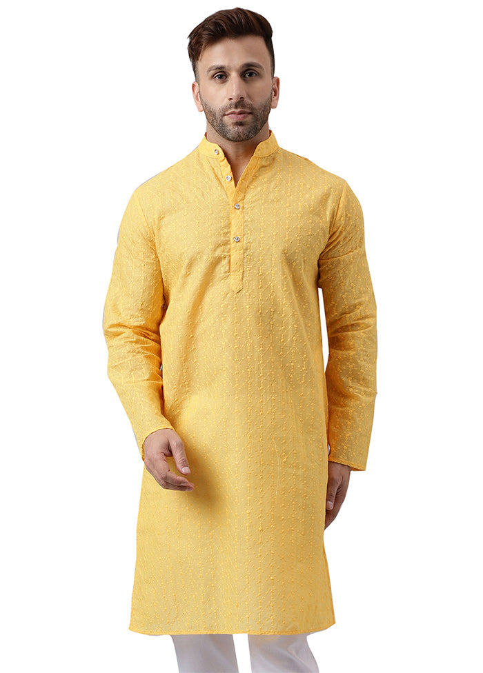 Lemon Silk Embroidered Kurta Clearance Websites