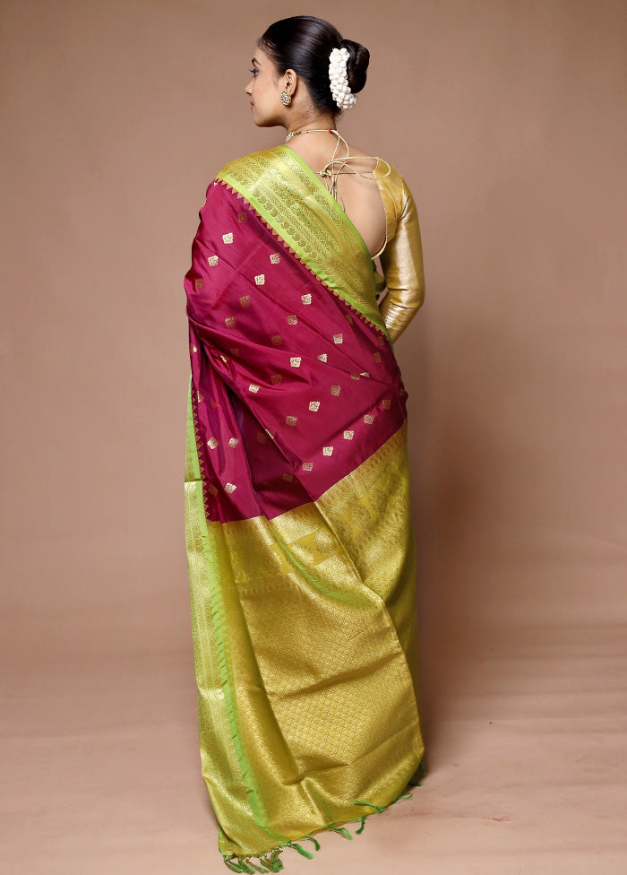 Pink Kanjivaram Silk Saree With Blouse Piece Buy Cheap Pay With Paypal