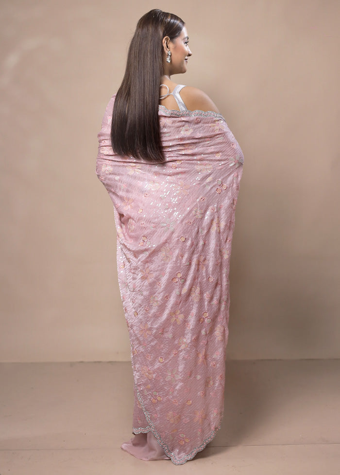 Pink Silk Saree With Blouse Piece Outlet Best Seller