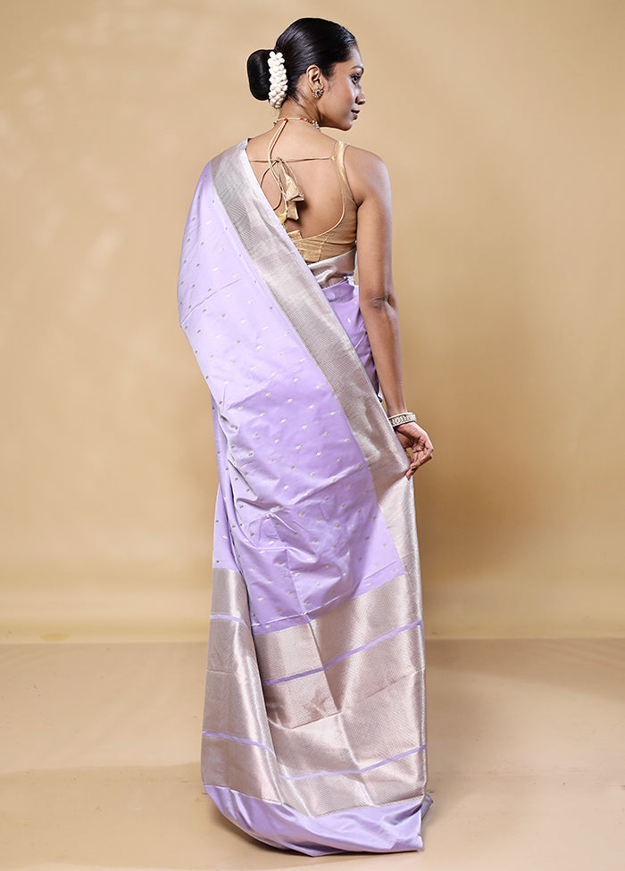 Lavender Katan Silk Saree With Blouse Piece Buy Cheap Looking For