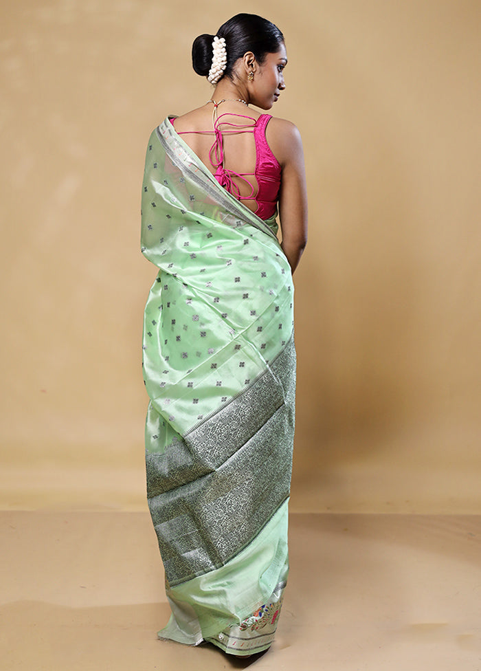 Green Handloom Dupion Pure Silk Saree With Blouse Piece Cheap Fake