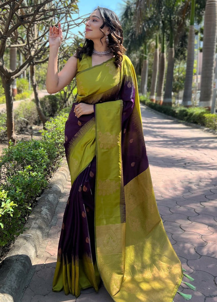 Multicolor Banarasi Silk Saree With Blouse Piece Sale Cheap Pice