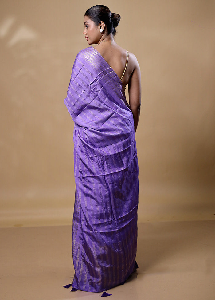 Purple Dupion Silk Saree With Blouse Piece Best Place