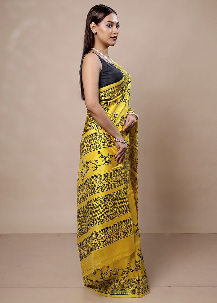 Yellow Pure Bishnupuri Silk Saree Without Blouse Piece Top Quality Online