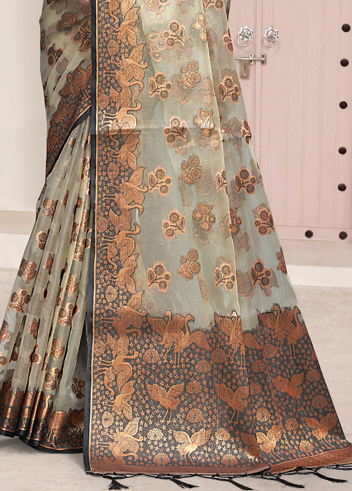 Multicolor Organza Saree With Blouse Piece Free Shipping Pick A Best