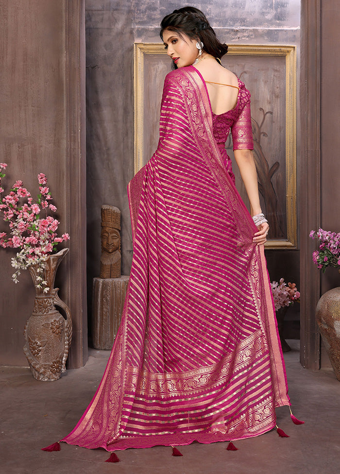 Pink Spun Silk Saree With Blouse Piece Free Shipping Best Store To Get