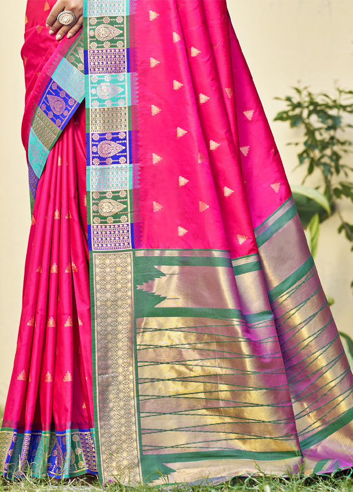 Rani Dupion Silk Saree With Blouse Piece Cheap Best Sale