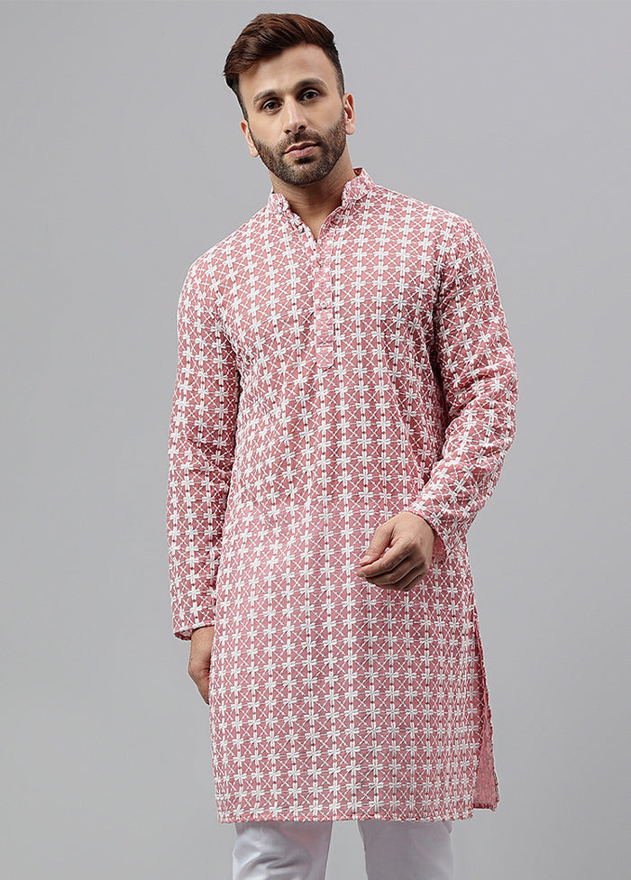 2 Pc pink Viscose Kurta Pajama Set Manchester Cheap Pice