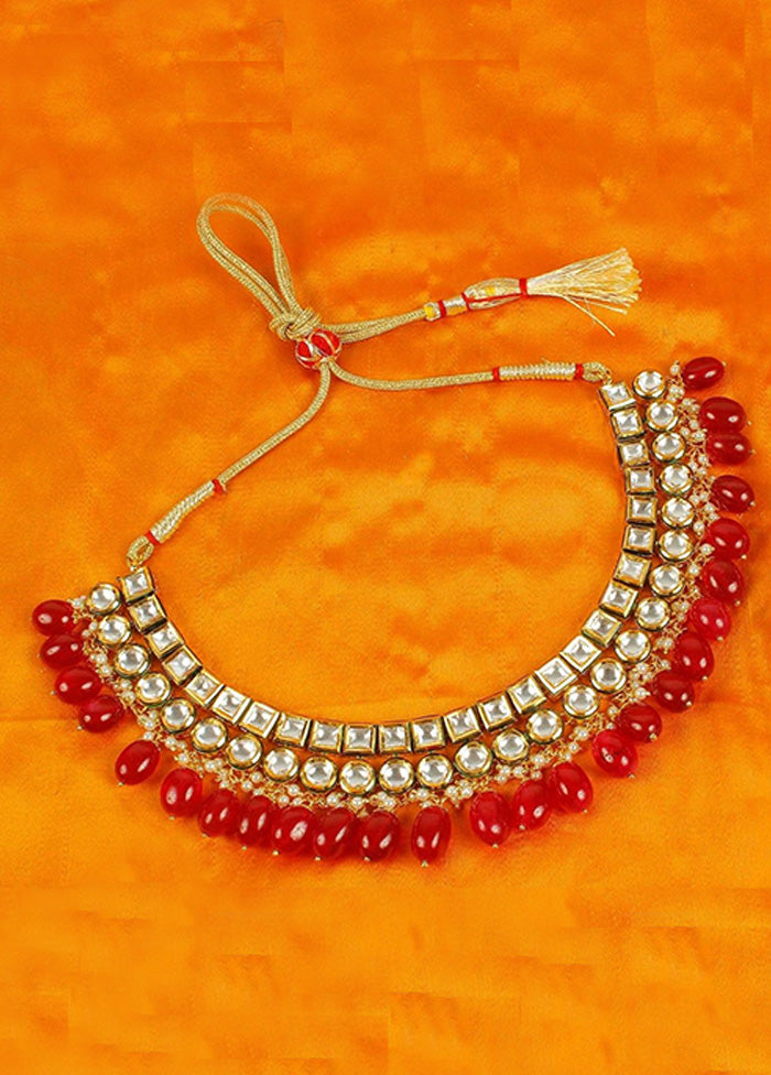 Red Alloy Jewellery Set The Cheapest Cheap Pice