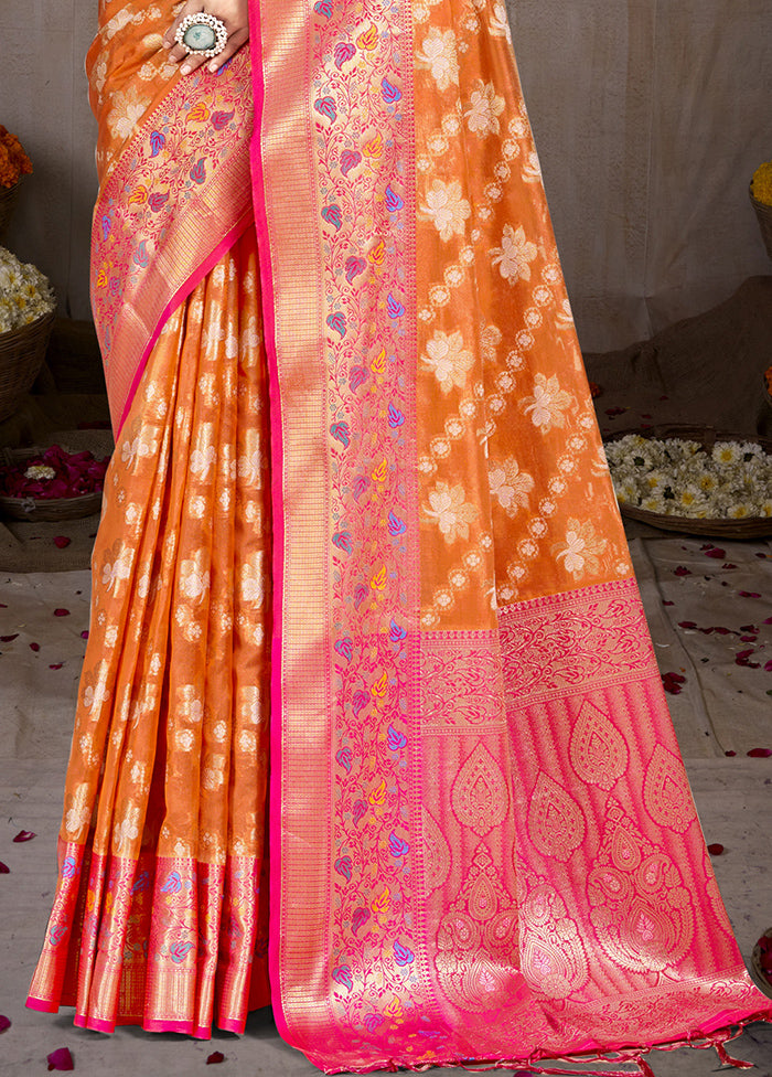 Multicolor Dupion Silk Saree With Blouse Piece Newest For Sale