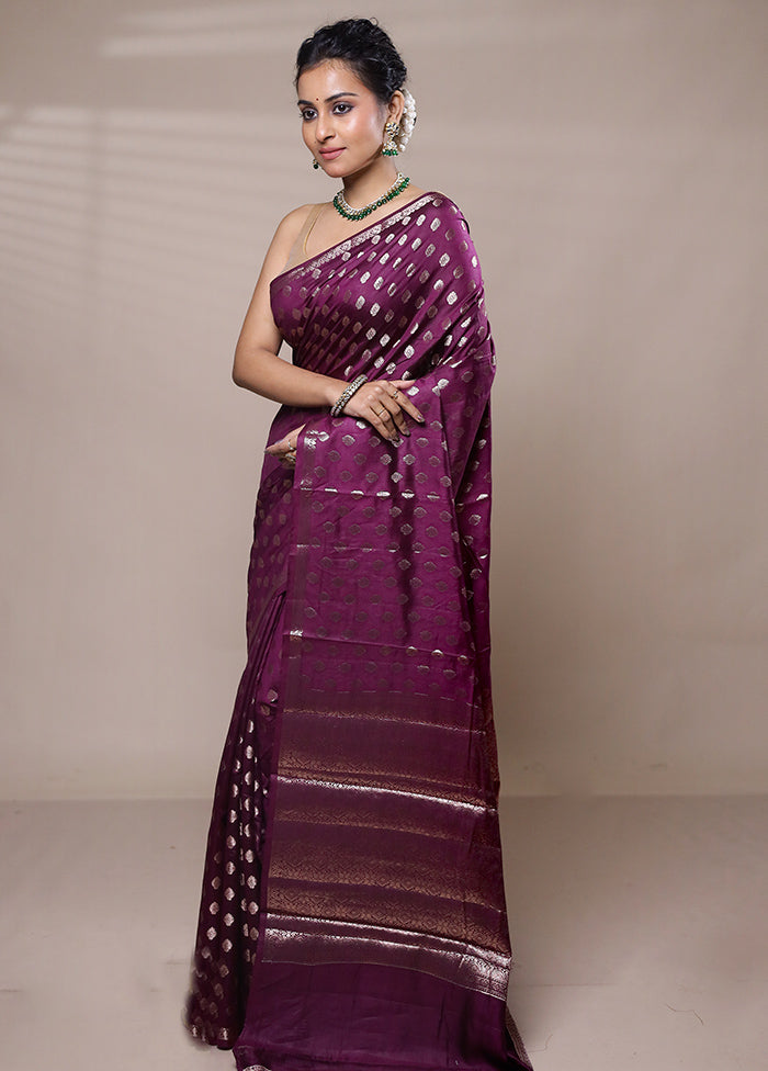 Purple Dupion Silk Saree With Blouse Piece Quality Free Shipping Outlet