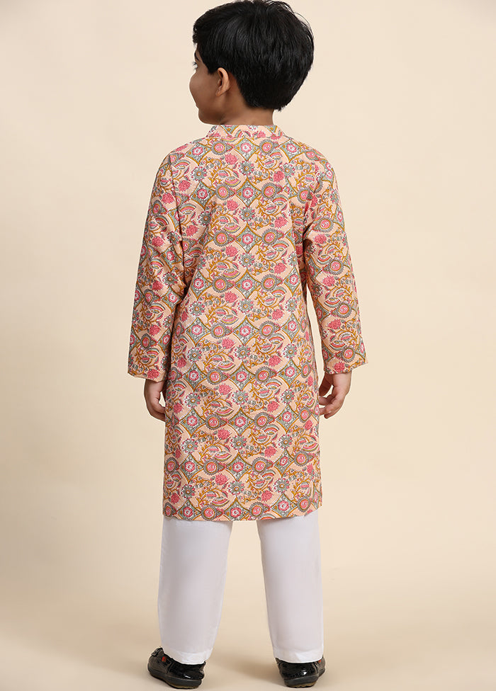 Multicolor Cotton Full Sleeves Collar Neckshape Kurta Pajama Set Wide Range Of Online