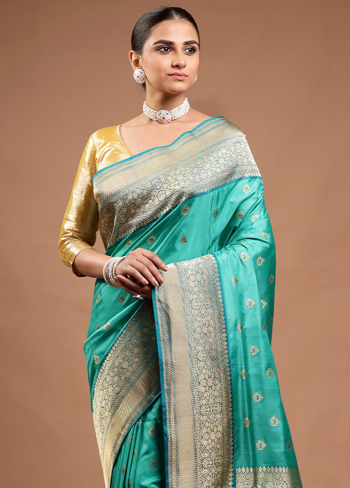 Green Handloom Katan Pure Silk Saree With Blouse Piece 2025 Cheap Pice