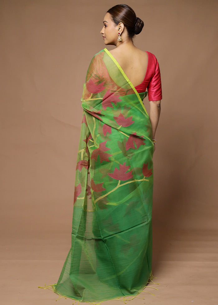 Green Matka Silk Saree With Blouse Piece Sale Visit