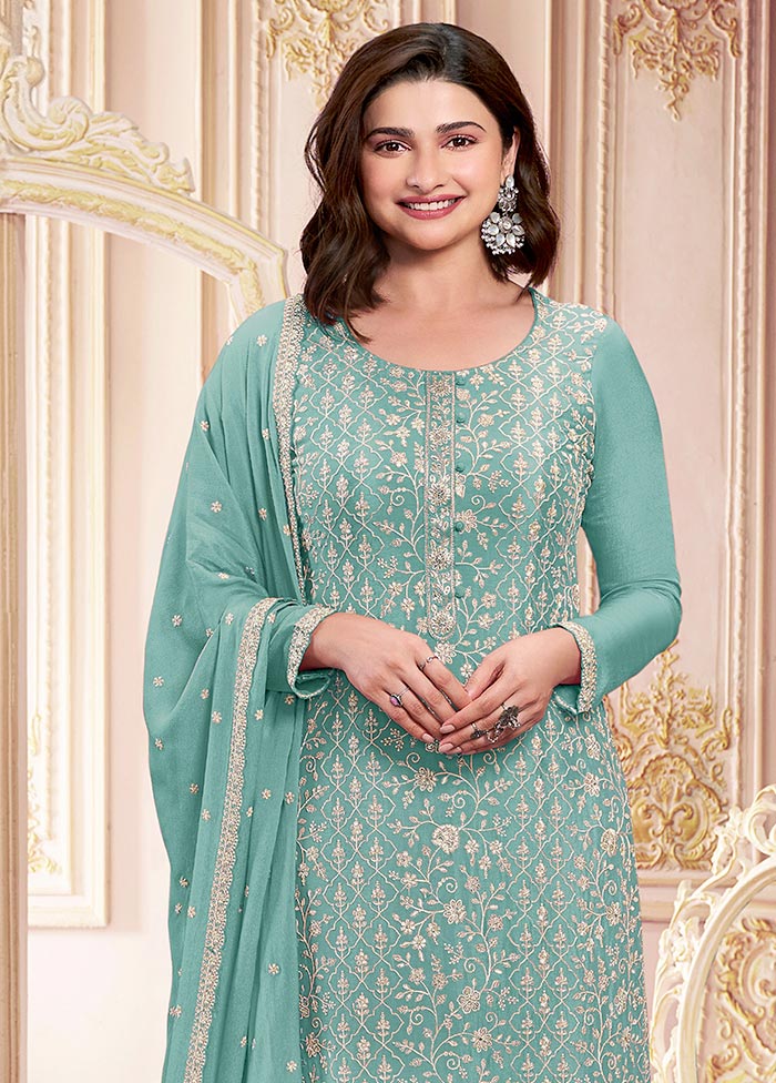 3 Pc Firoza Semi Stitched Georgette Suit Set Sale Popular