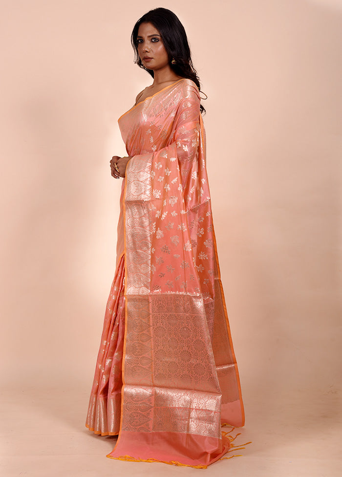 Pink Dupion Silk Saree With Blouse Piece Outlet Classic