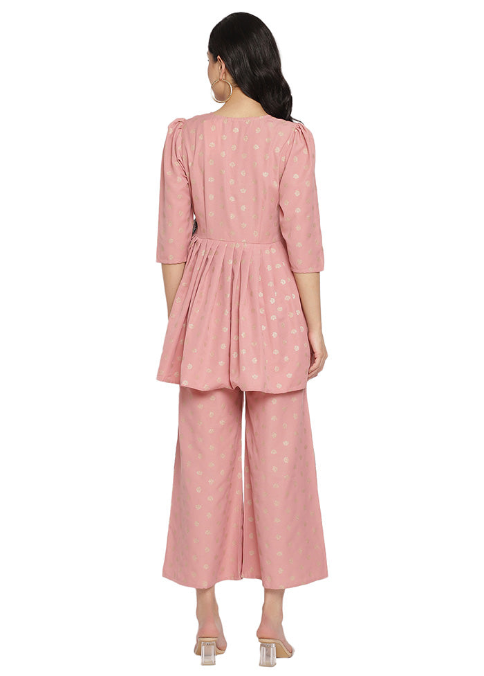 2 Pc Pink Readymade Rayon Tunic Set Buy Cheap Websites