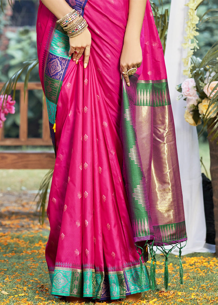 Rani Dupion Silk Saree With Blouse Piece Perfect Cheap Online