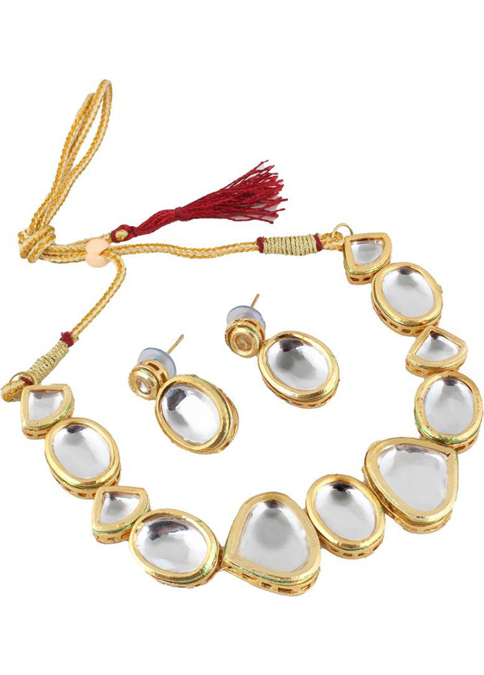 Golden Alloy Jewellery Set Sale Real