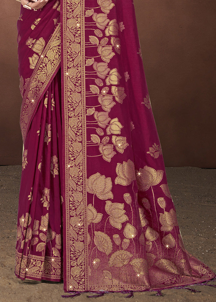 Pink Spun Silk Saree With Blouse Piece Wholesale Pice Cheap Online