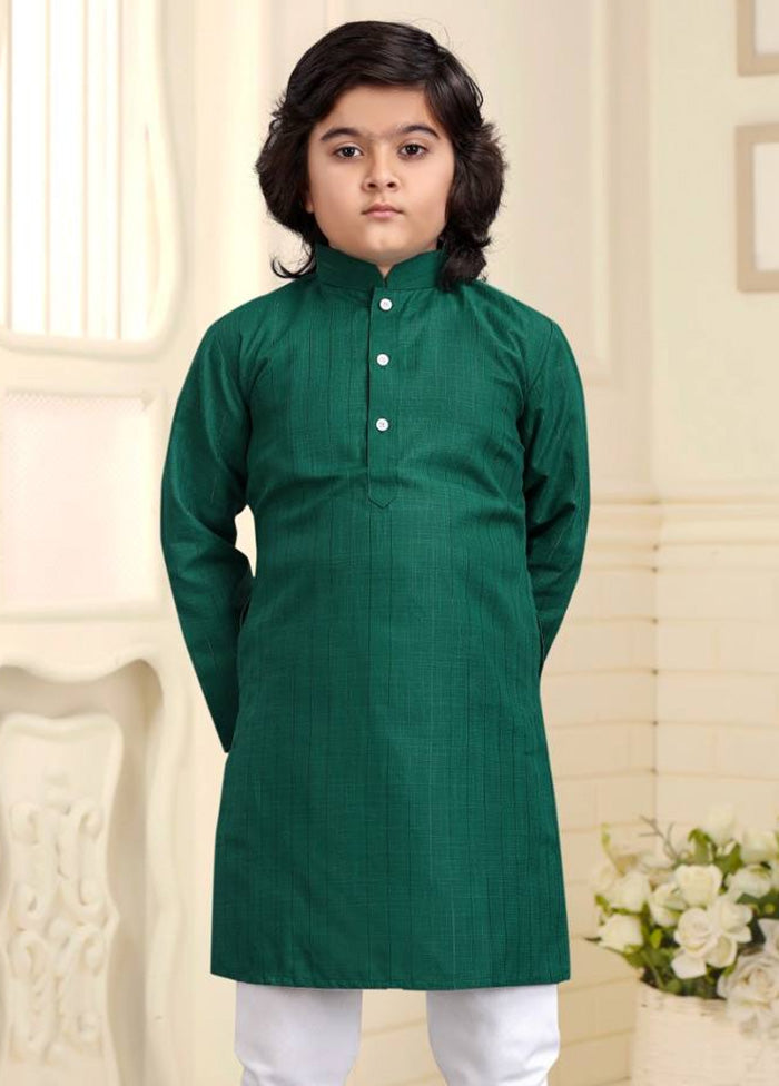 Bottle Green Pure Cotton Kurta Pajama Set Clearance Explore