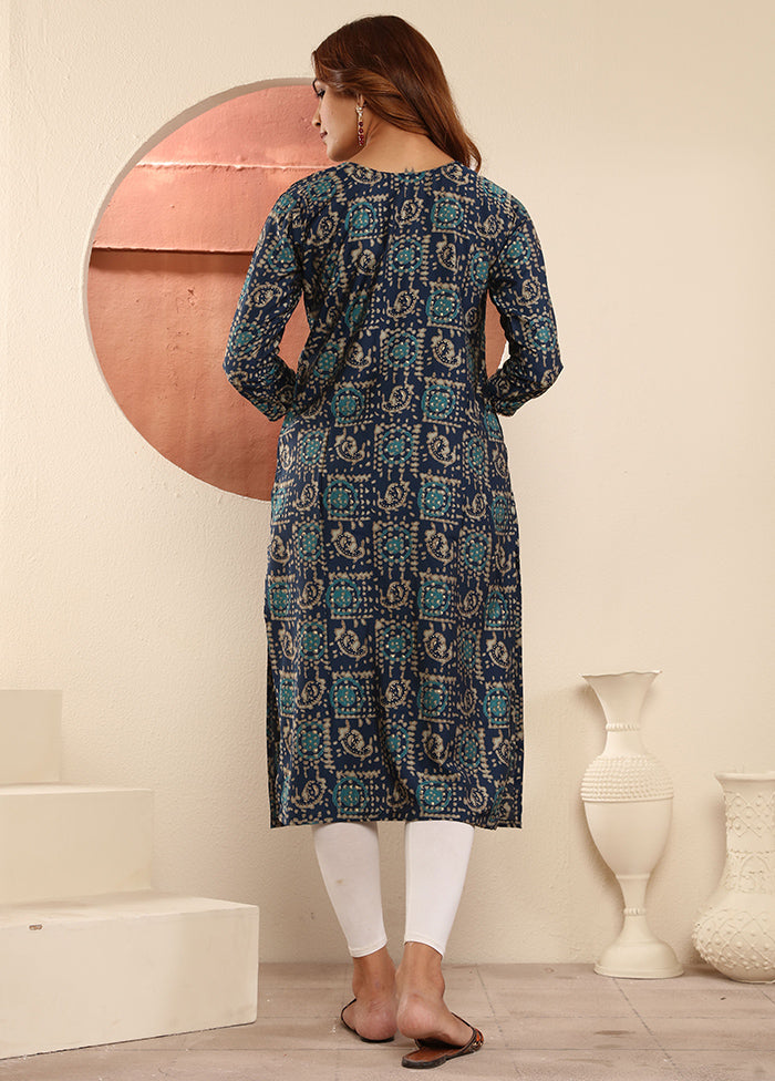 Blue Readymade Viscose Kurti 100% Original