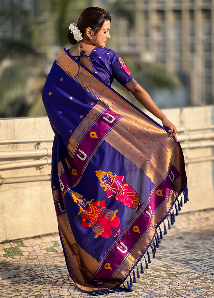 Lavender Spun Silk Saree With Blouse Piece Fashion Style Cheap Online