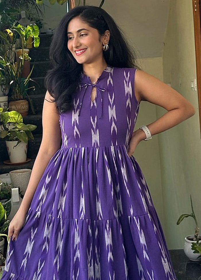 Purple Readymade Chanderi Kurti Sale Fake