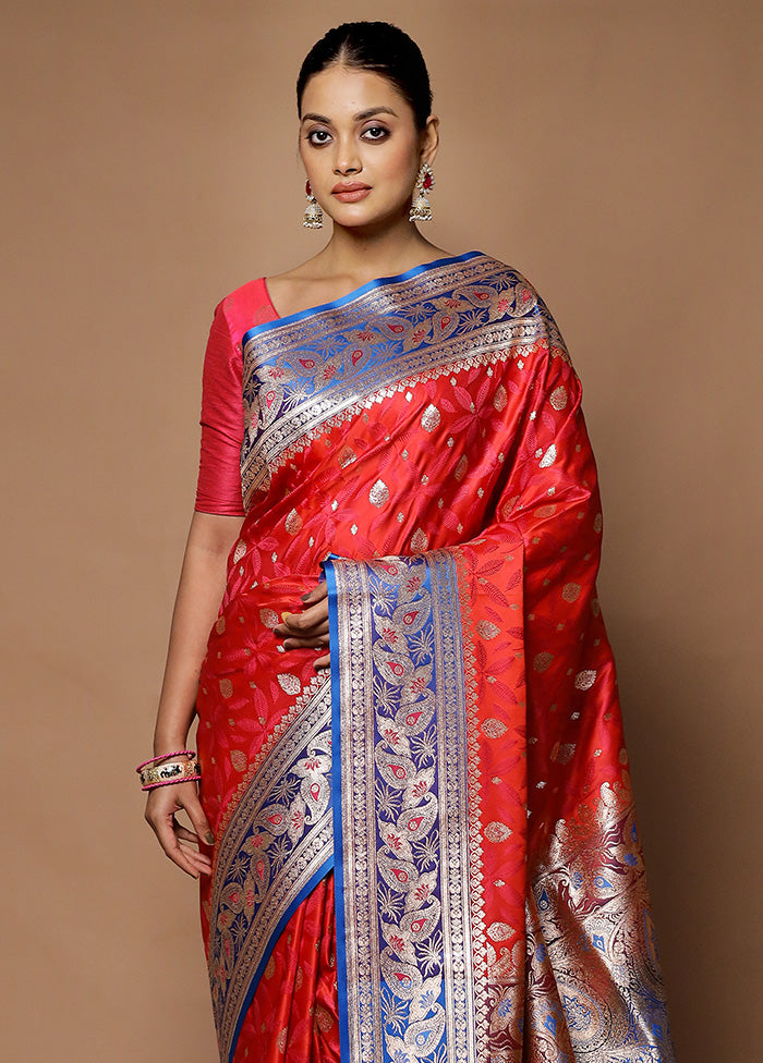 Pink Tanchoi Silk Saree With Blouse Piece Really For Sale