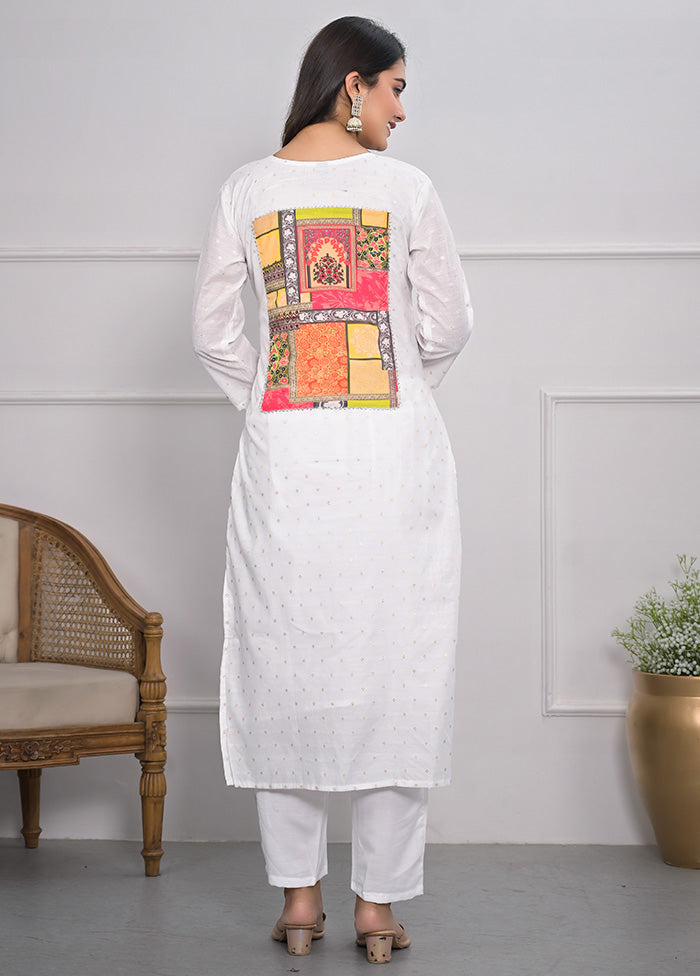 3 Pc White Readymade Viscose Suit Set Cheap Outlet Locations