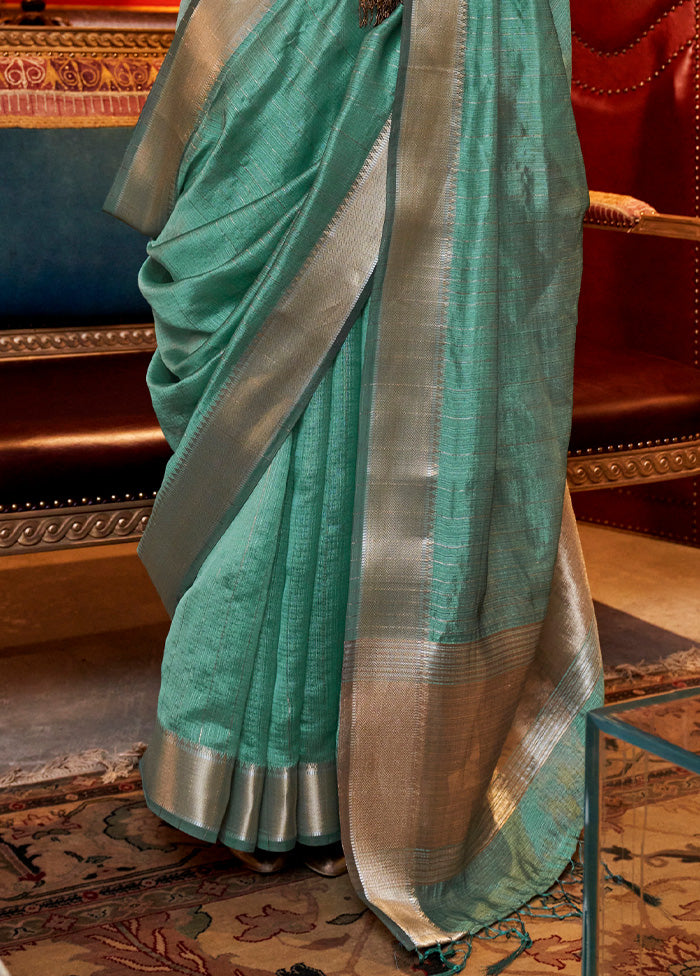 Rama Chiffon Silk Saree With Blouse Piece Shipping Outlet Store Online