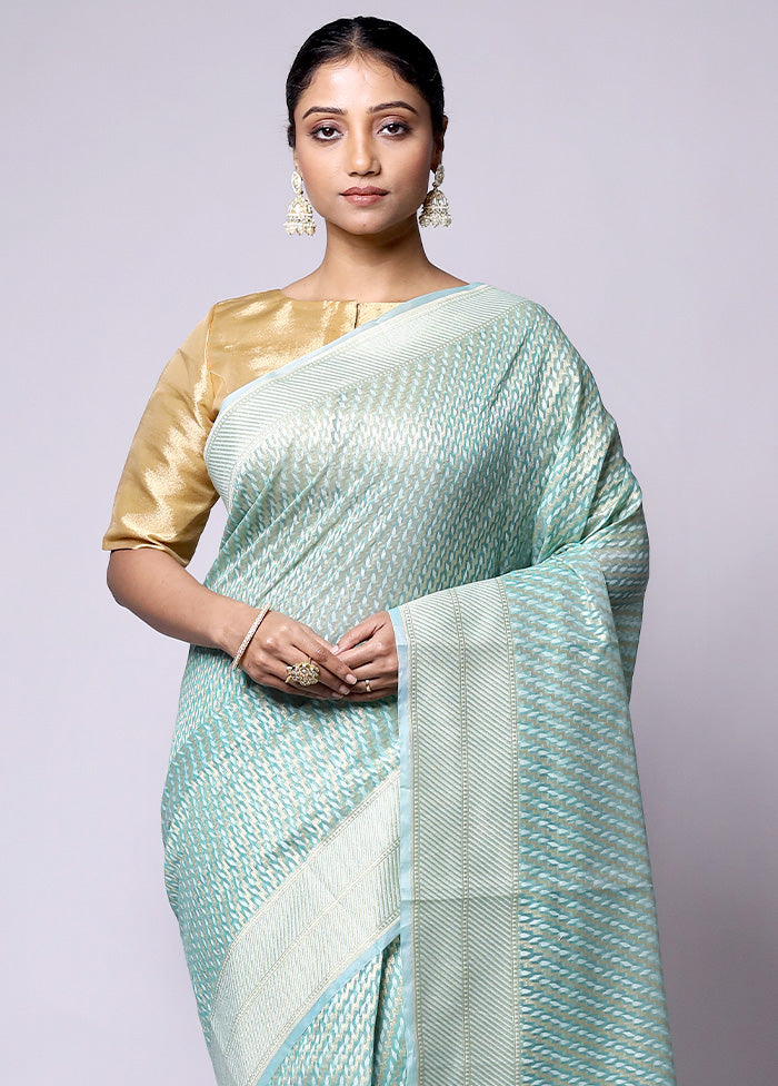 Green Pure Cotton Saree With Blouse Piece Free Shipping Eastbay