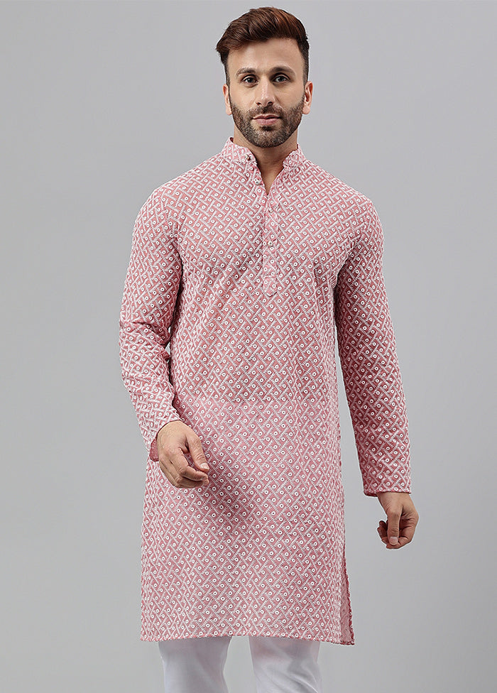 2 Pc pink Viscose Kurta Pajama Set Sale Best Seller