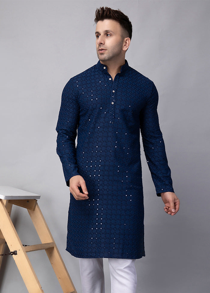 2 Pc Navy Blue Viscose Kurta Pajama Set Lowest Pice Cheap Pice