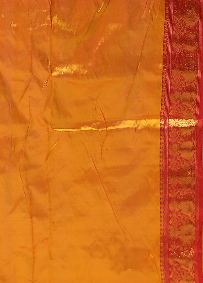 Yellow Handloom Assam Pure Silk Saree With Blouse Piece Cheap Good Selling