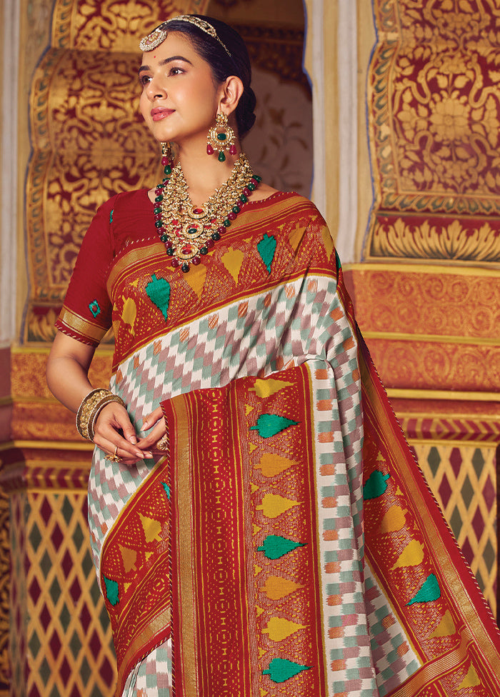 Multicolor Spun Silk Saree With Blouse Piece Fashionable Cheap Pice