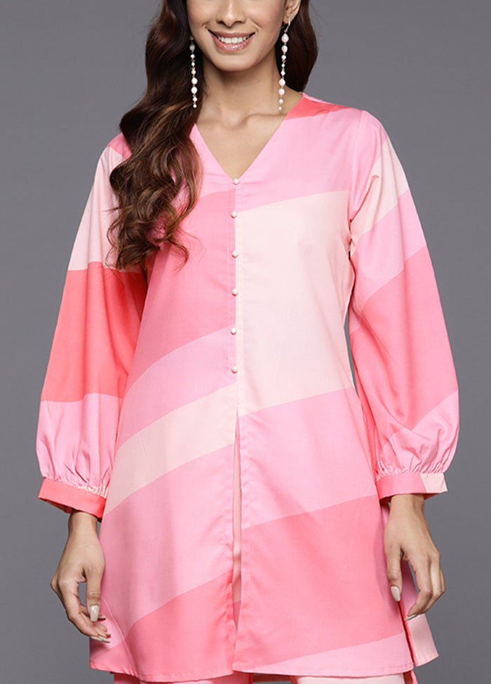 2 Pc Pink Readymade Silk Tunic Set Very Cheap Cheap Online