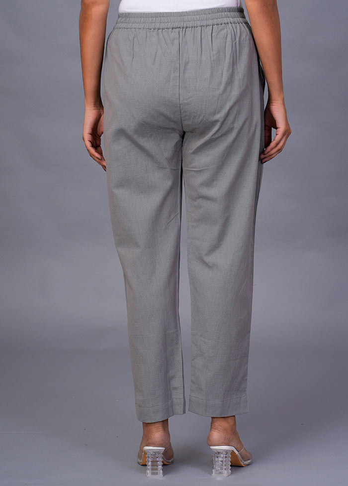 Grey Cotton Festive Pant Cheap Sale 2025