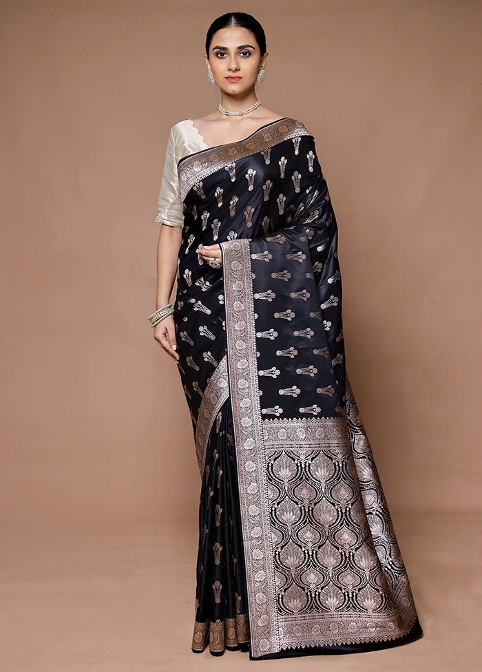 Black Katan Silk Saree With Blouse Piece Ebay Cheap Pice