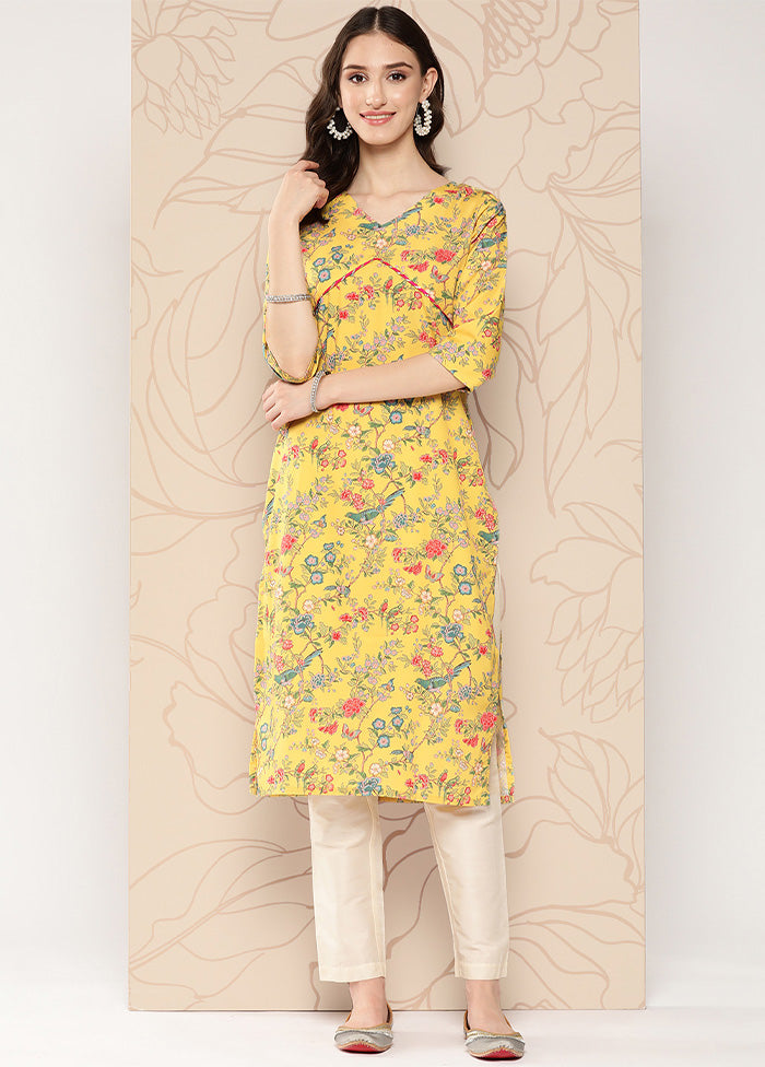 Mustard Readymade Silk Kurti Cheap Sale Genuine