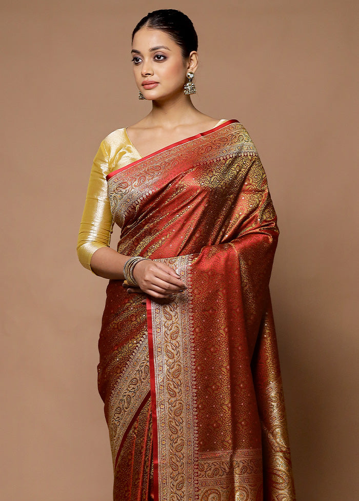 Multicolor Handloom Tanchoi Pure Silk Saree With Blouse Piece Reliable