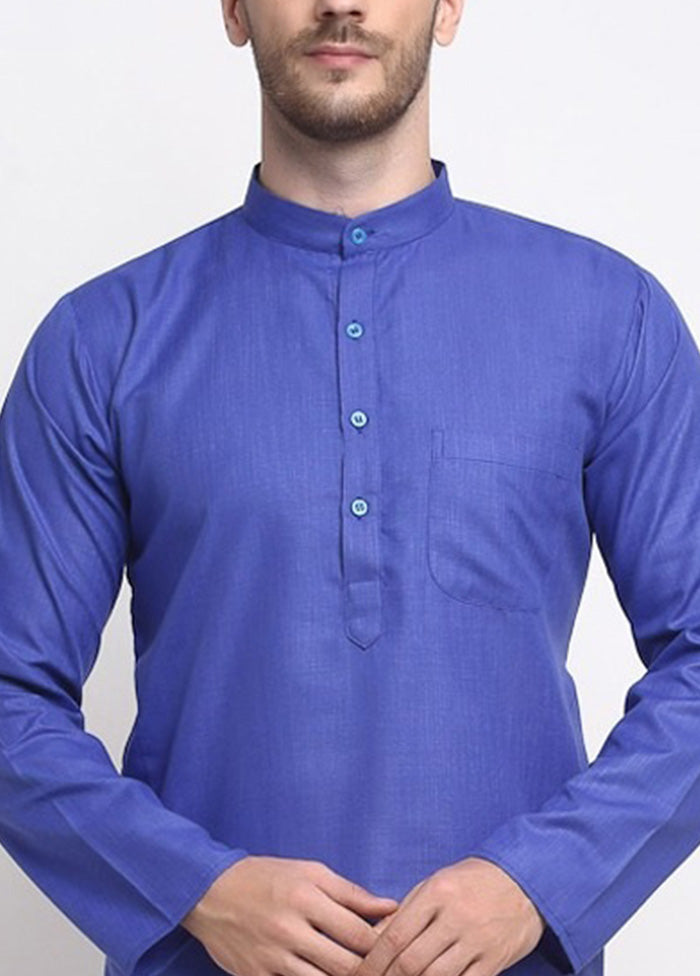 Royal Blue Cotton Kurta And Pajama Set Outlet Best Place