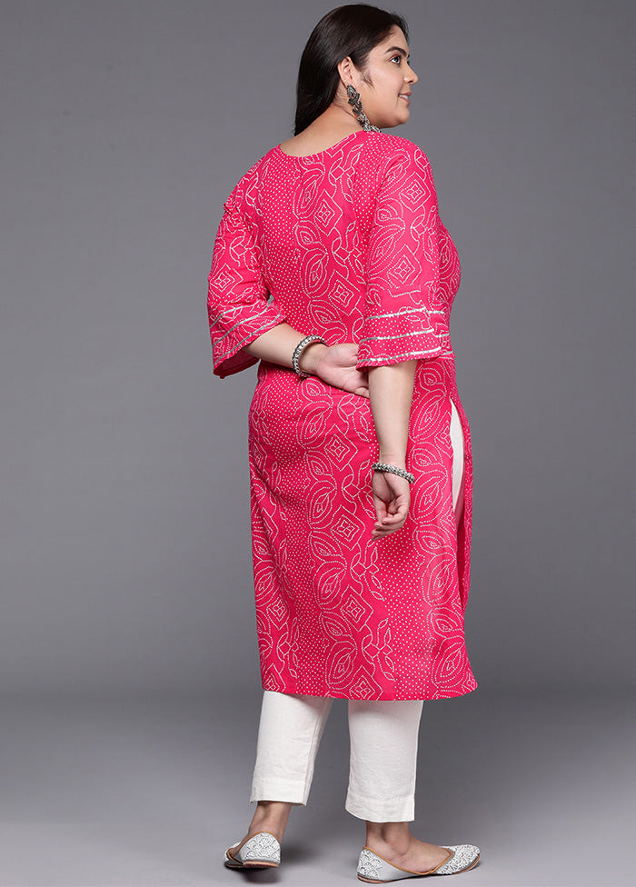 Pink Readymade Cotton Kurti Best Deals