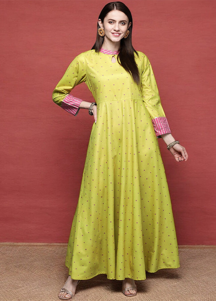 Yellow Readymade Velvet Indian Dress Manchester