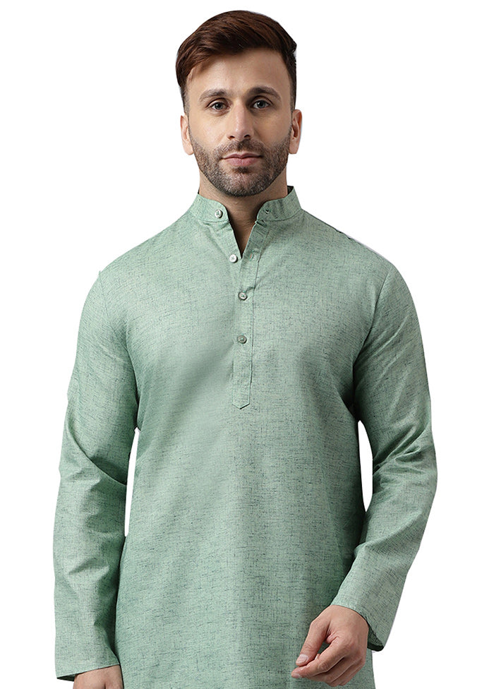 Green Cotton Solid Kurta Cheap Best Wholesale