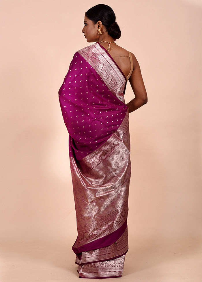 Rani Pink Katan Silk Saree With Blouse Piece Professional Online