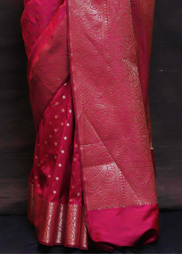 Rani Dupion Silk Saree With Blouse Piece Cheap New Arrival