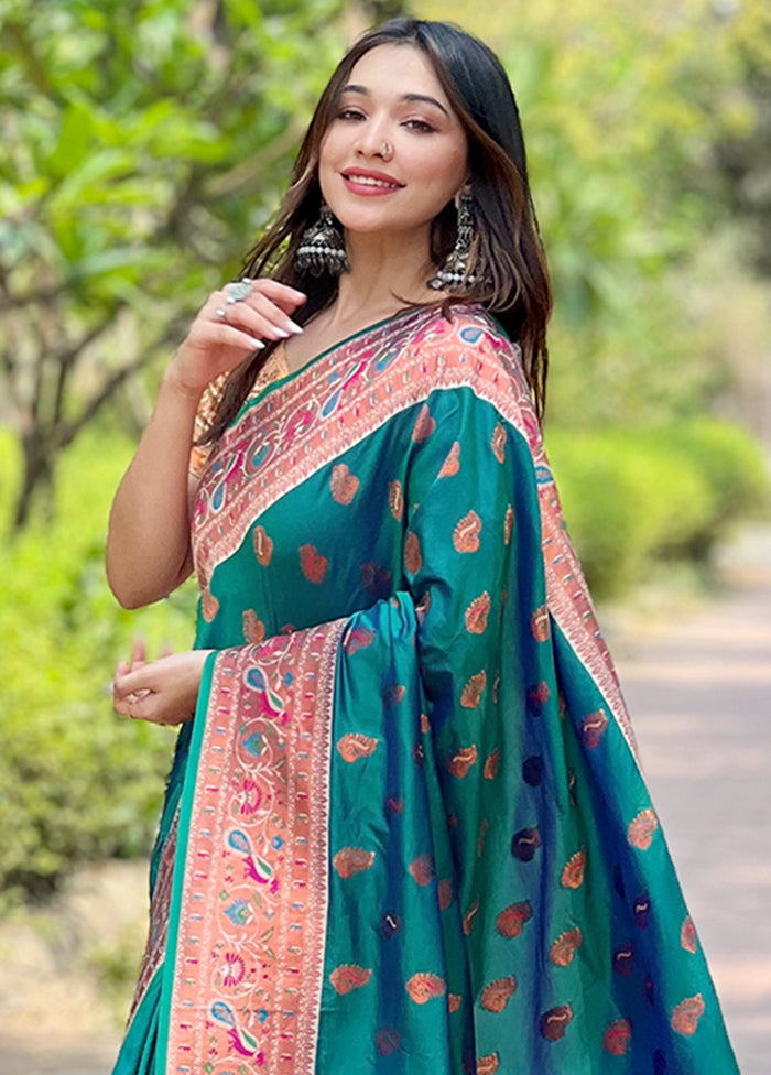 Green Dupion Silk Saree With Blouse Piece Discount Cheapest