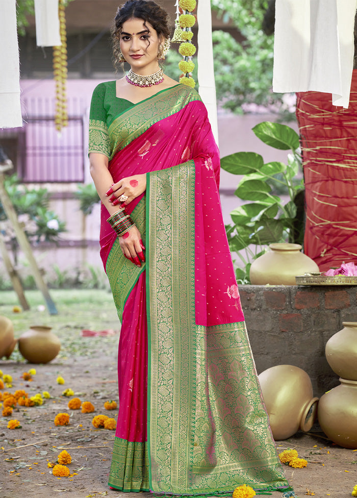 Rani Dupion Silk Saree With Blouse Piece Clearance How Much